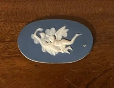 Antique Early 19th c. Wedgwood Jasperware Oval Plaque Medallion Furniture Mount