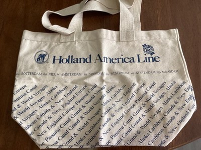 Holland America Line Cruise Ship Destination Tote Bag Canvas Travel Souvenir