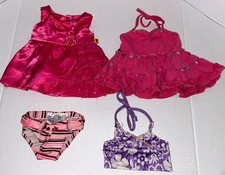 Build-a-Bear Dresses- Shiny Hot Pink, Swimsuit Lot