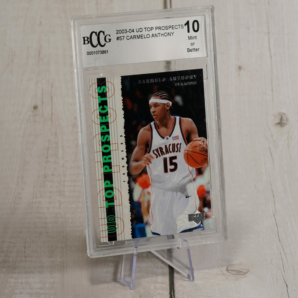 2003-04 Upper Deck UD Top Prospects - #57 Carmelo Anthony BCCG 10