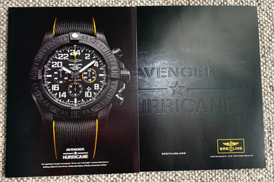 BREITLING AVENGER HURRICANE - RAHMENBARES SAMMLERSTÜCK KLASSISCHE UHR WERBUNG
