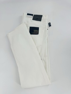 CREMIEUX SLIM  FIT STRETCH WHITE PREMIUM DENIM MENS SIZE 32X32  ZIP FLY NWT
