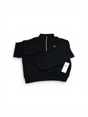 Alo Black Accolade 1/4 Zip Pullover XS-L BRAND NEW FREE SHIPPING