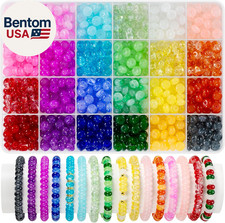 Rondelle Glass Beads for Jewelry Making, 720Pcs Abacus Glass Beads for Bracelet,