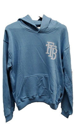 Finesse Blue Hoodie Pouch Pocket Chest Brand Logo Size Extra Extra Large 2XL New