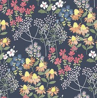 Fd27016_Terrace Malerische Meadow Blumenmuster Blau Rosa GrüN Fine Decor Tapete