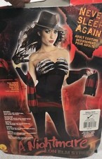 Halloween Freddy Nightmare on Elm St Womens Costume Small Never Sleep Again NEW
