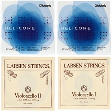 Larsen A D with Helicore G C Cello String Set - 4/4 Size