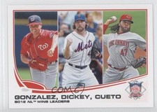 2013 Topps League Leaders Gio Gonzalez RA Dickey Johnny Cueto #287 0c4
