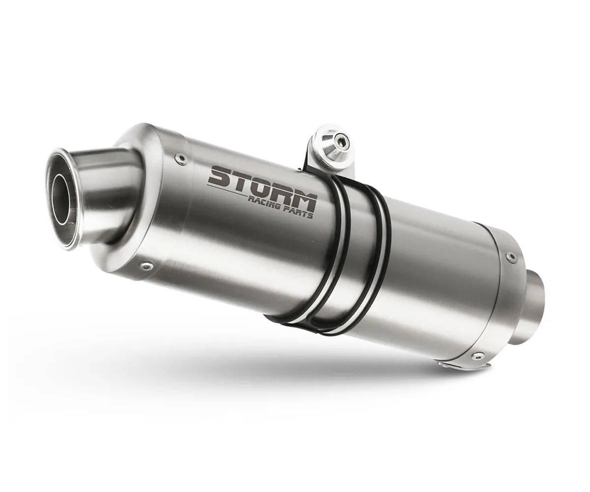 Exhaust Storm by Mivv Muffler Oval Steel for Suzuki Gsf 1250 Bandit 2007 > 2016