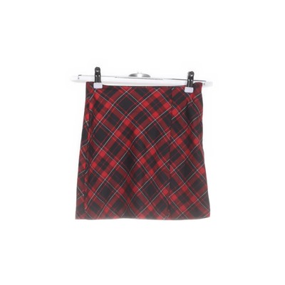 H&M, Rock, Größe: 134, Rot/Mehrfarbig, Elasthan/Polyester, Karo, Mädchen #FNs