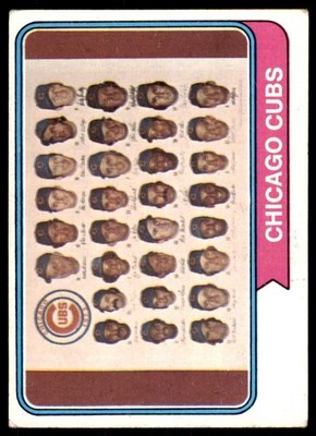 1974 TOPPS TEAM RECORDS CHICAGO CUBS #211