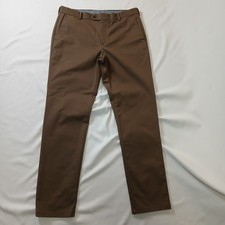 Charles Tyrwhitt Trousers Chinos Slim Fit Non Iron 34W 32L Brown