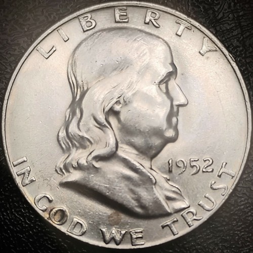 1952 D Franklin Half Dollar - Uncirculated - 90% Silver 50C