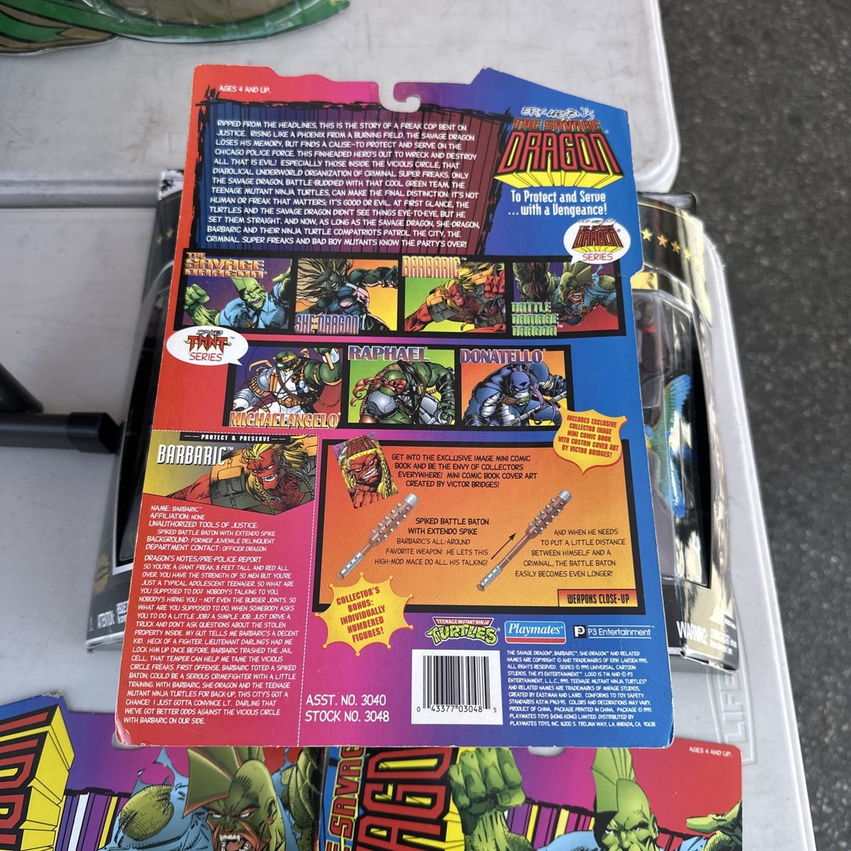 spawn the savage dragon TMNT 1995 Play Mates Barbaric Battle