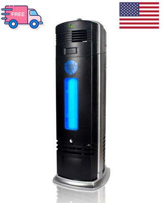 B-1000 Permanent Filter Ionic Air Purifier Pro Ionizer with UV-C, New (Black)