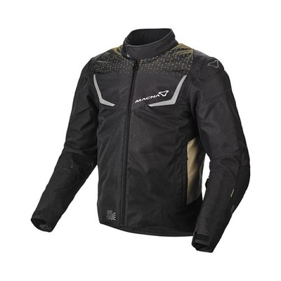Jacke Motorrad Macna Durago Fybrex Stoff Hell 4 Jahreszeiten Black/Brown