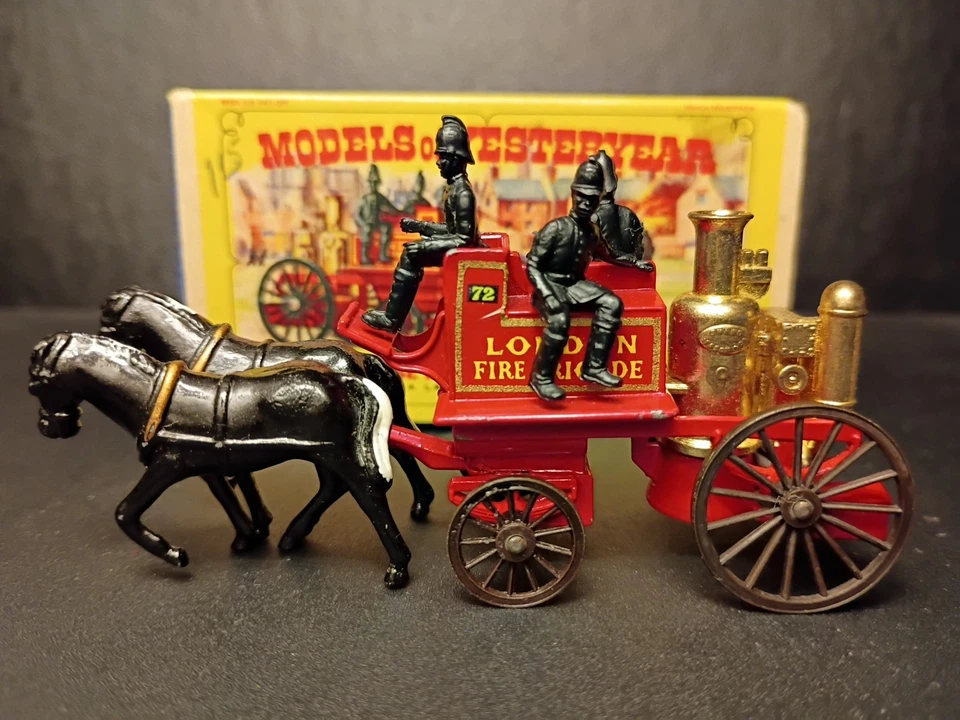 Matchbox 1905 Y-4 Shand Mason Horse Drawn Fire Engine In  Original D2 Box - Image 4 of 4