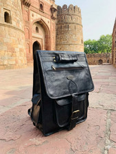 Travel Premium Gym Goat Leather Large Mens La...