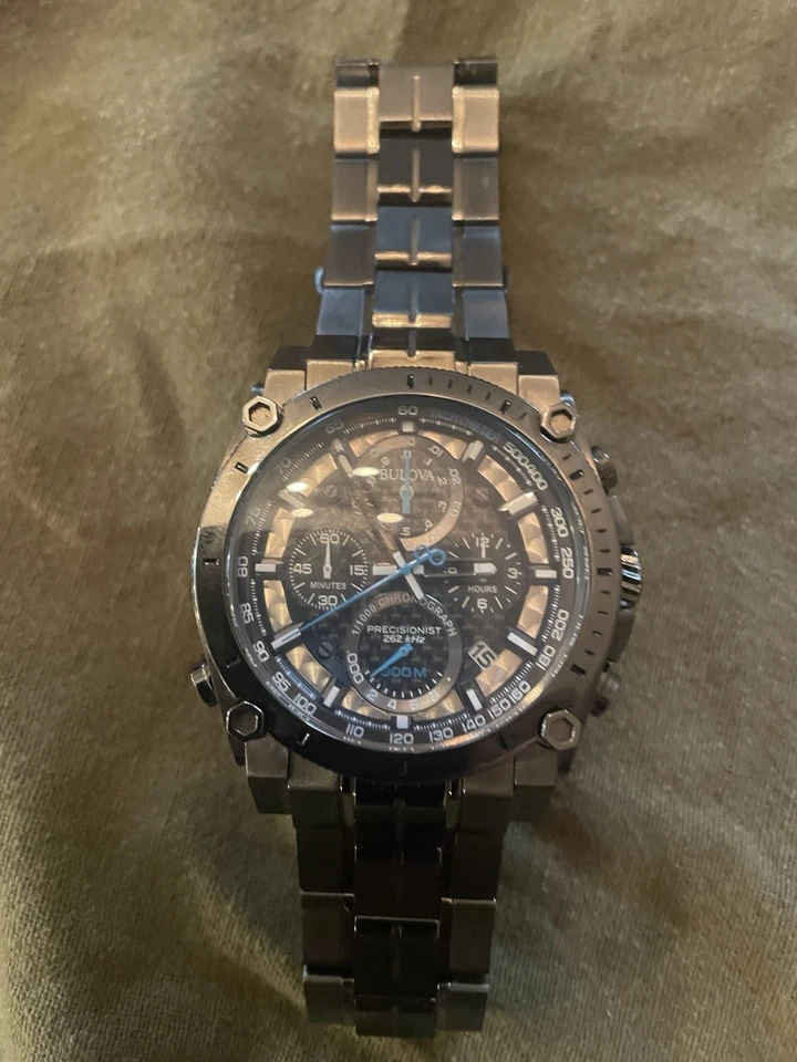Reloj Hombre Bulova Precisionist Cronógrafo Acero Inoxidable Cuarzo 98B229 Foto 4 de 4