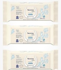3 Pk Sensitive Skin Aveeno Baby Wipes 64 Count discontinued