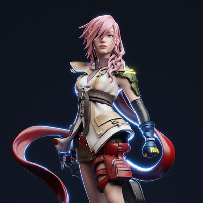3D gedruckter 16K Fan Made CA3D Lighthing Final Fantasy UNBEMALT Maßstab 1/6
