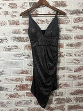 Cocktail Dress Homecoming Bodycon Glittery Sparkly Asymmetrical Whimsy Goth Sz S