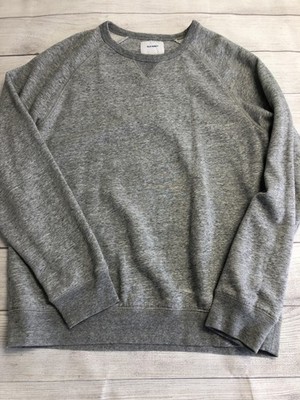 Old Navy Sweatshirt Mens Large Gray Raglan Fleece Crewneck Pullover Casual