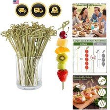 200 Cocktail Picks - 6 Inch Long Fancy Toothpicks for Appetizers, Decorativ...
