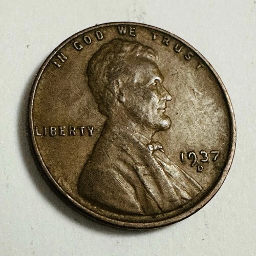1937D Lincoln Wheat Cent Fine Details As Shown # LWP 1937-D FDAS
