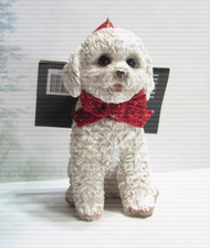 1826 POODLE PUPPY RESIN RESIN CHRISTMAS Ornament 4X3