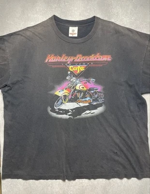 T-shirt Harley-Davidson Las Vegas Cafe 2XL délavé - Photo 1/4