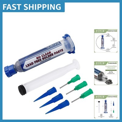 Sn42/Bi58 Lead-Free Solder Paste, 20g - Ideal for Low-Temp Electronics Soldering