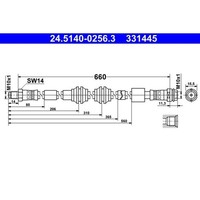 Ate 24.5140-0256.3 Bremsschlauch