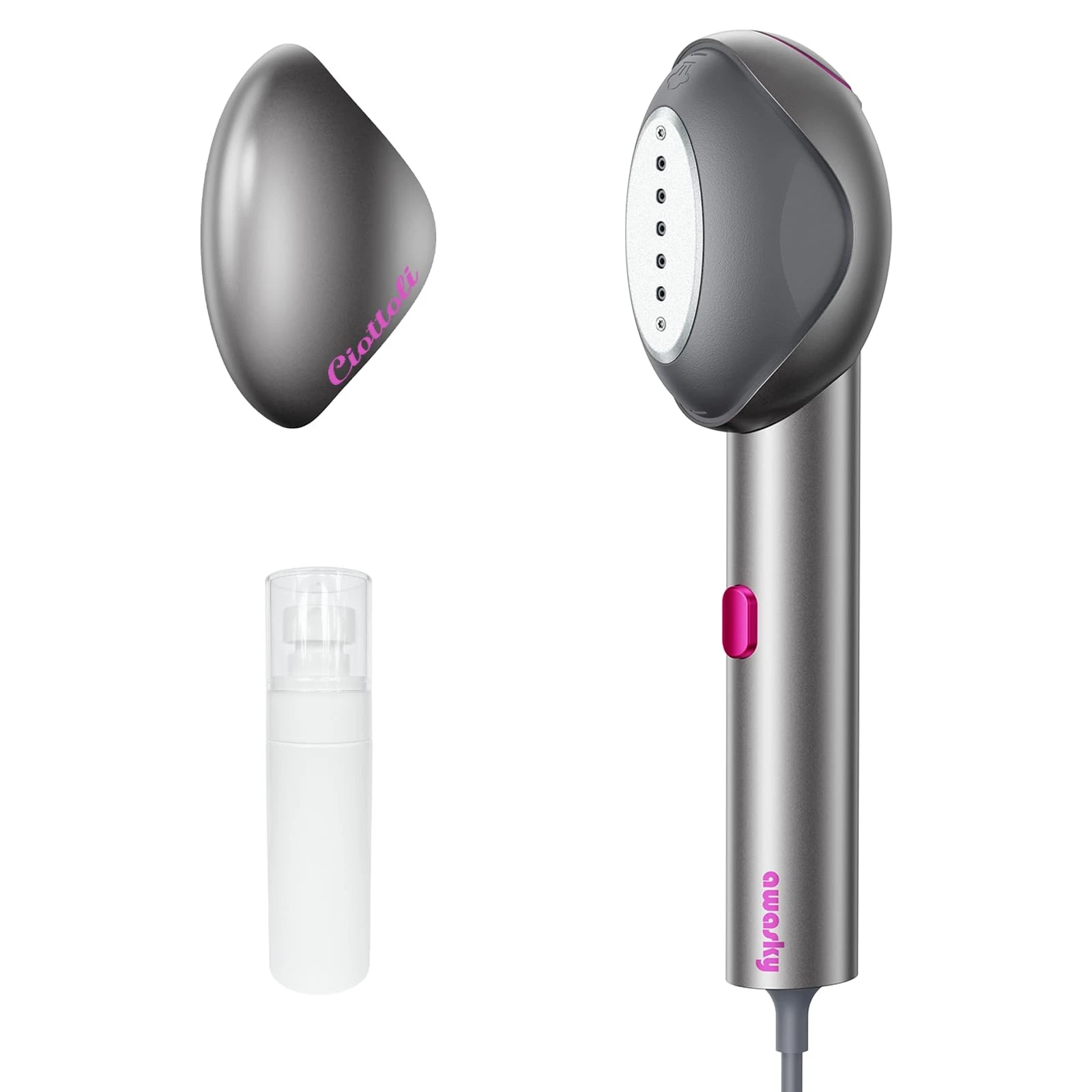 AWASKY Handheld Garment Steamer Travel Size Light Mini Steam Ironing - GRAY