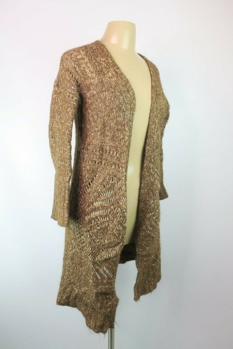 Massimo Dutti Alpaca Blend Crochet Italian Yarn Cardigan Sweater Coat Sz S NWOT - Picture 4 of 12