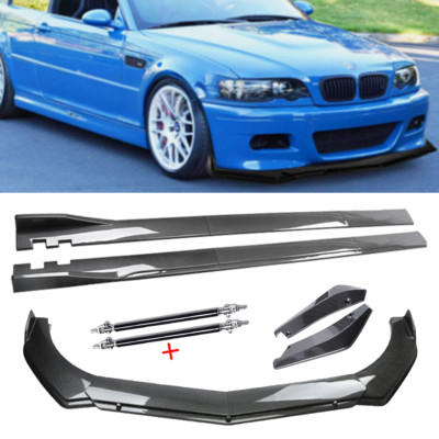 For BMW 3 Series E46 M3 E90 E91 Carbon Fiber Front Bumper Lip Spoiler Body Kit