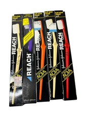 Lot 5 Vintage Johnson  Johnson Reach Toothbrush Full Size Head Soft