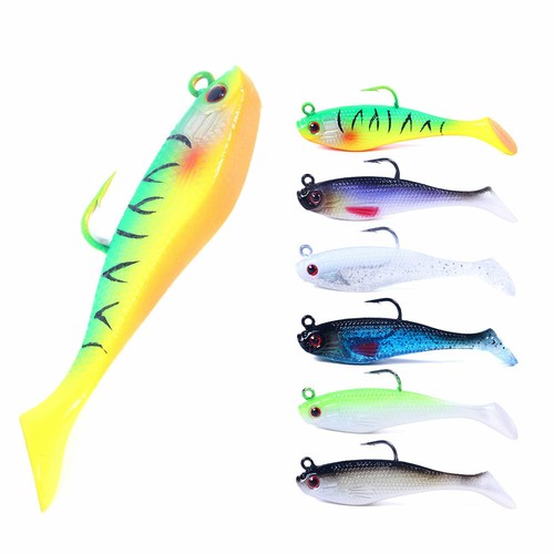 6Pcs/set 8CM*10G Leurre Souple Pêche Poisson Nageur Swimbait Bass - Photo 3/9