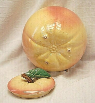 McCoy Blushing Yellow Apple Cookie Jar Ceramic Vintage MCM | eBay