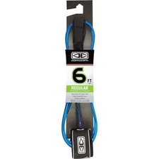 Ocean & Earth Regular Moulded Blue Surfboard Leash - 6'