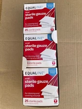 ( 3 X 25) EQUALINE Small Sterile Gauze Pads (25 Sterile Pads Each Box)