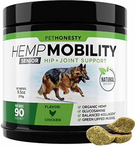 Senior Hemp Mobility - Hip & Joint Supplement for Senior Dogs - with Hemp Oil - Picture 1 of 6