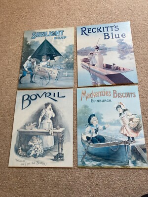 Blue Picture Mackenzie s Biscuits Bovril Reckitt s Blue Sunlight Seife 25 x 30 cm