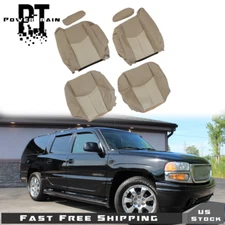 For GMC Yukon Sierra Denali 2003-2006 Driver&Passenger Bottom&Top Seat Cover Tan