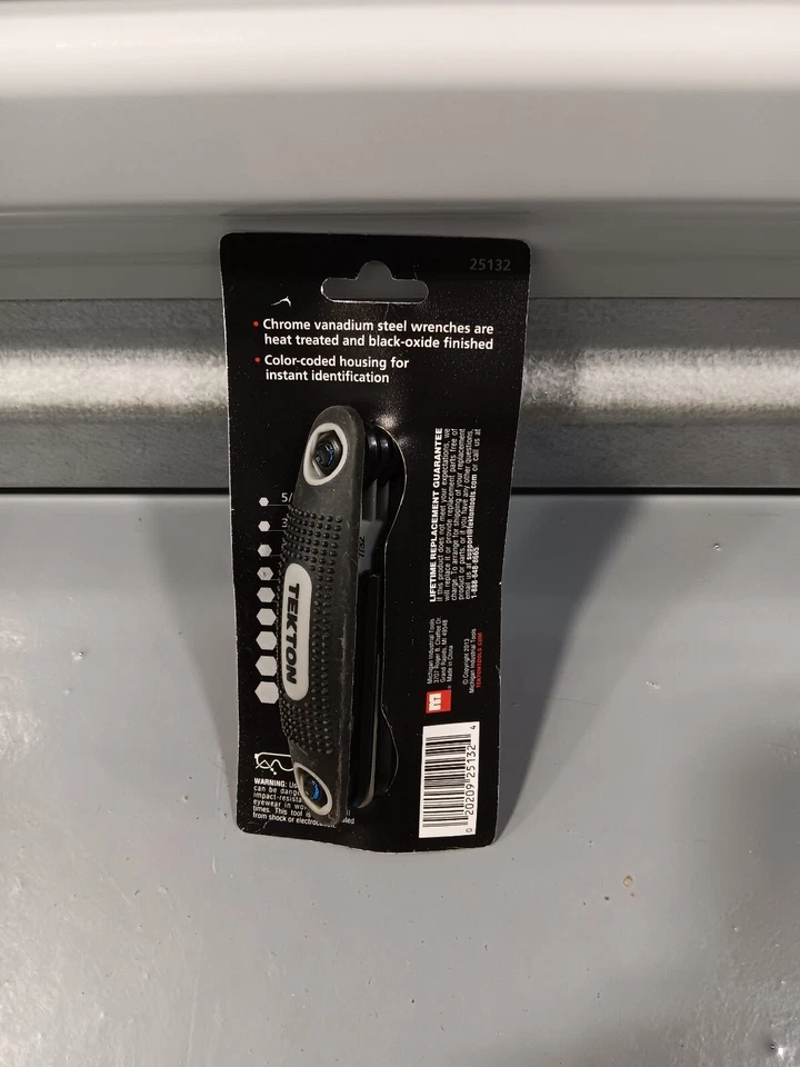 TEKTON FOLDING HEX KEY WRENCH SET / 9 WRENCHES/CHROME VANADIUM - Image 2 of 2