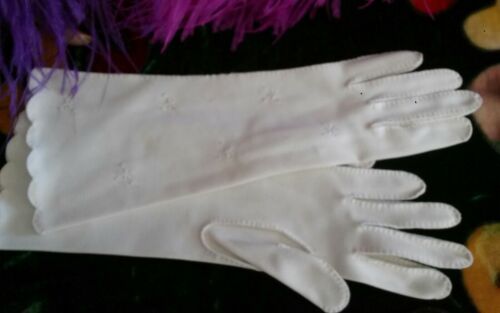 vintage Cotton ladies sz 7 beige gloves Cov-19 protection washable 5 avail 