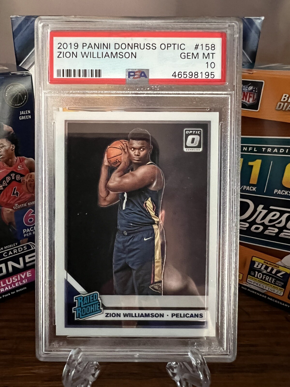 2019 Panini Donruss Optic Rated Rookie Zion Williamson #158 PSA 10 GEM MT 📈🔥