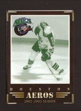Houston Aeros 2002-03 Pocket Schedule Powerade AHL Wild Affiliate