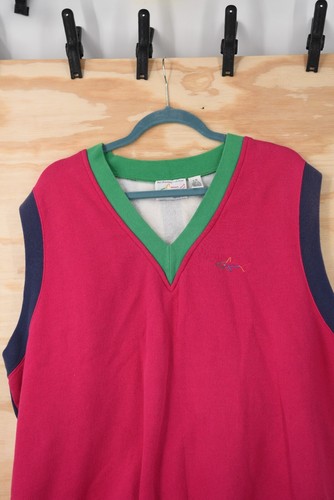 Vintage Greg Norman x Reebok Lions Paw Links RARE!! Fleece Sweater Vest Mens L - Picture 5 of 12